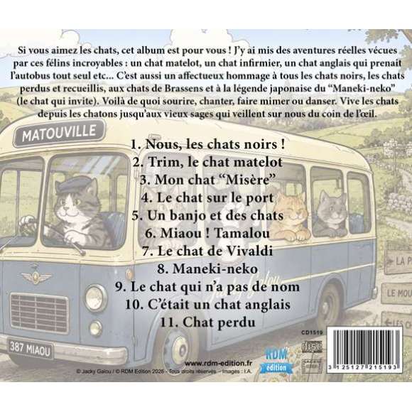 Galou, Jacky, Ces Incroyables Chats, Chansons & comptines, RDM-Edition, Musique