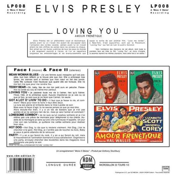 Presley, Elvis, Loving you (amour frénétique) - Mono II Stereo, Variétés internationales, Rock, RDM-Edition, Musique