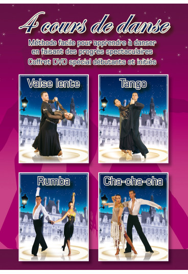 Coffret 4 DVD de cours de danse - Tango, valse lente, cha-cha-cha, rumba