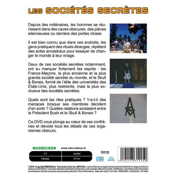 DVD - Film de  en DVD Sociétés secrètes (Les)