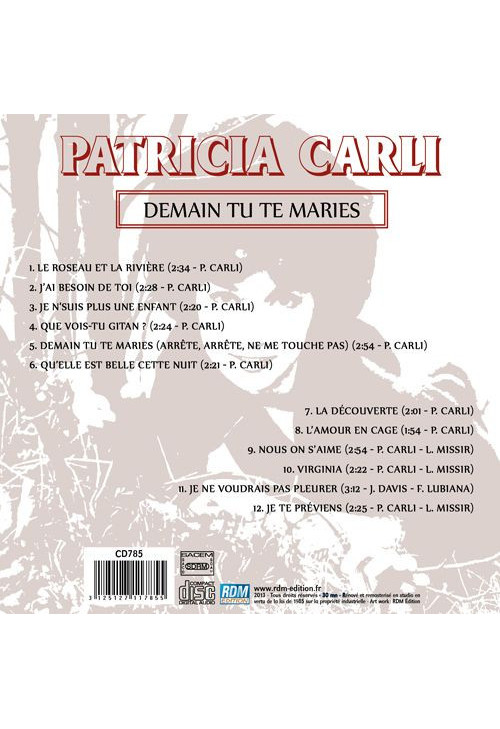 Arrête, arrête ne me touche pas - Patricia Carli (1963) 