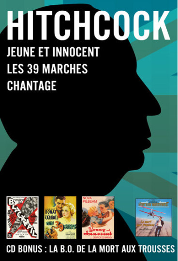 Coffret Alfred Hitchcock 3 films + 1 CD - Chantage - Les 39 marches - Jeune et innocent - BO du film La Mort aux trousses