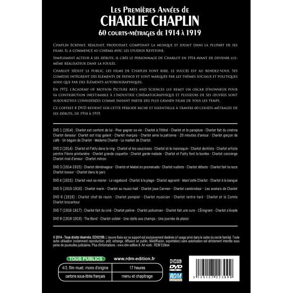 DVD - Film de Charles Chaplin, Joseph Maddern, Henry Lehrman, Mabel Normand en DVD Premières années de Charlie Chaplin...